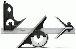 INSIZE 2278-180E Combination Square Set 12in Rule with 1/8 and 1